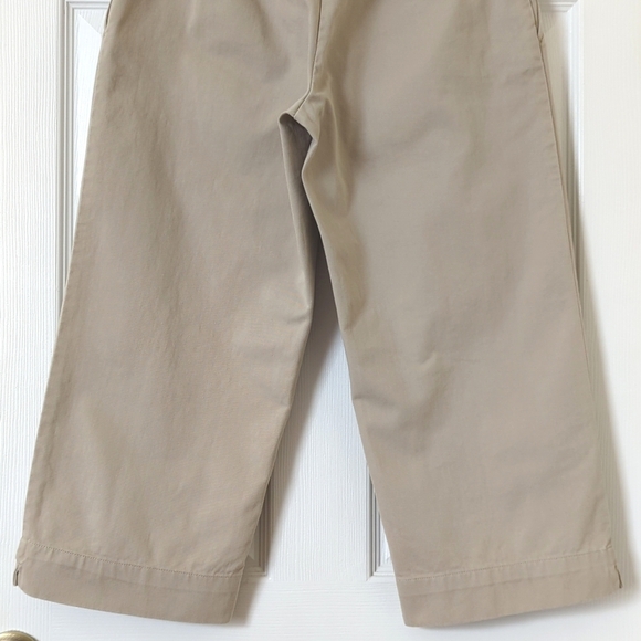Ralph Lauren Sport Y2K Vintage High Waist Straight Leg Chino Capri Pants Beige 6 - Picture 7 of 15
